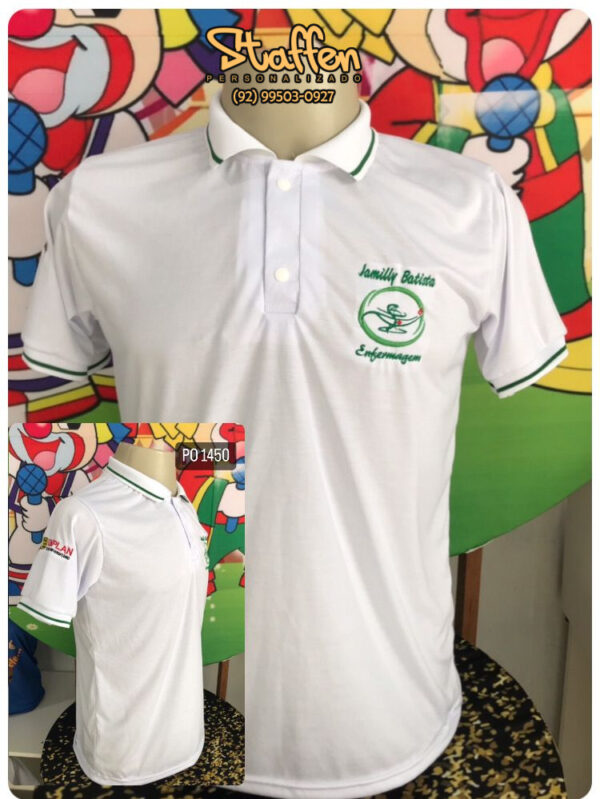 Camisa Polo(Branca) Bordado